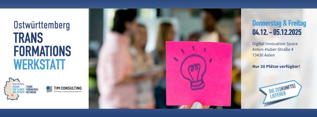 04.–05.12.25 – Workshop „Kooperative Intelligenz –  Innovationen mit KI identifizieren und umsetzen“